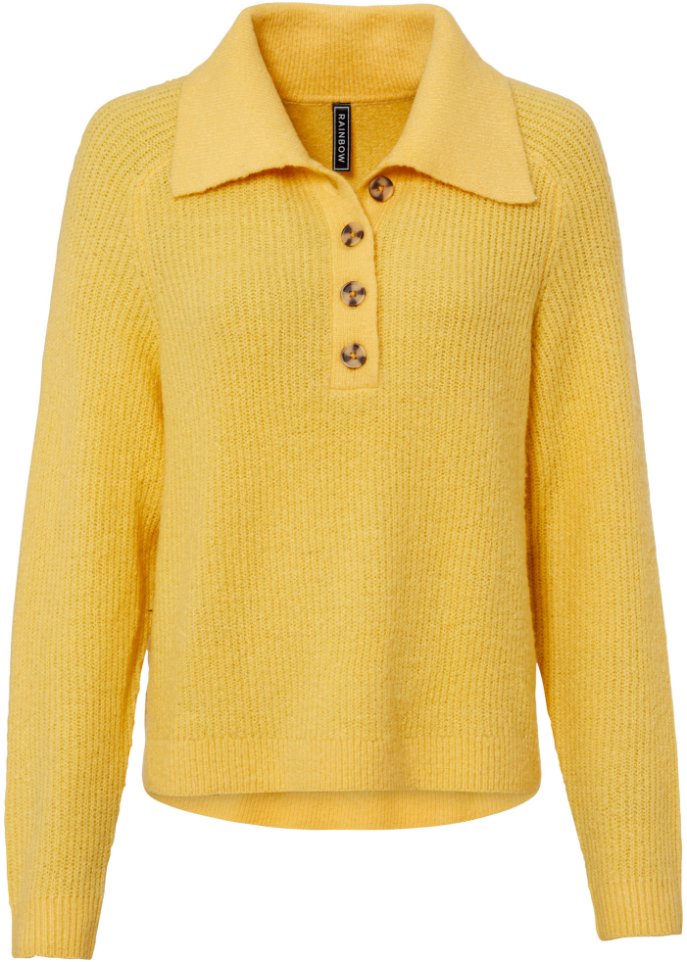 Strickpullover mit Polokragen