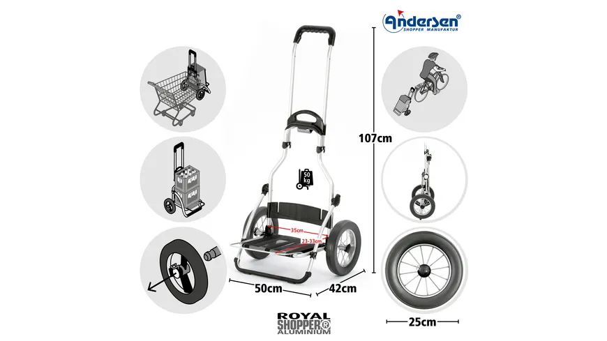 Andersen Royal  Shopper Einkaufstrolley Signe schwarz