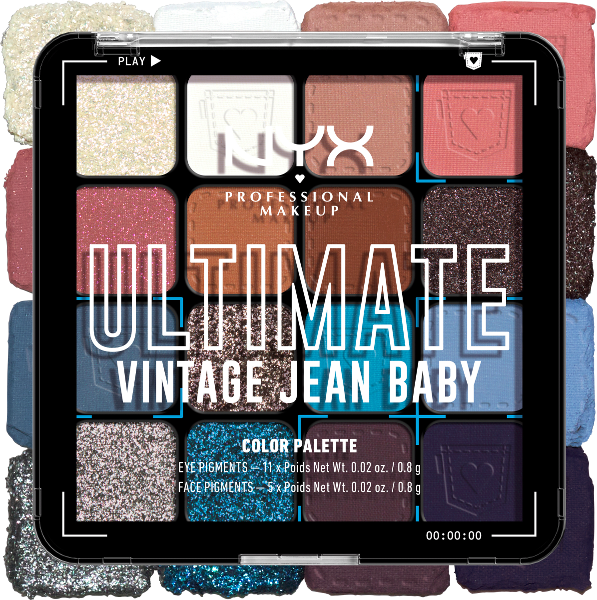 Lidschatten Palette Ultimate 01W Vintage Jean Baby, 12,8 g