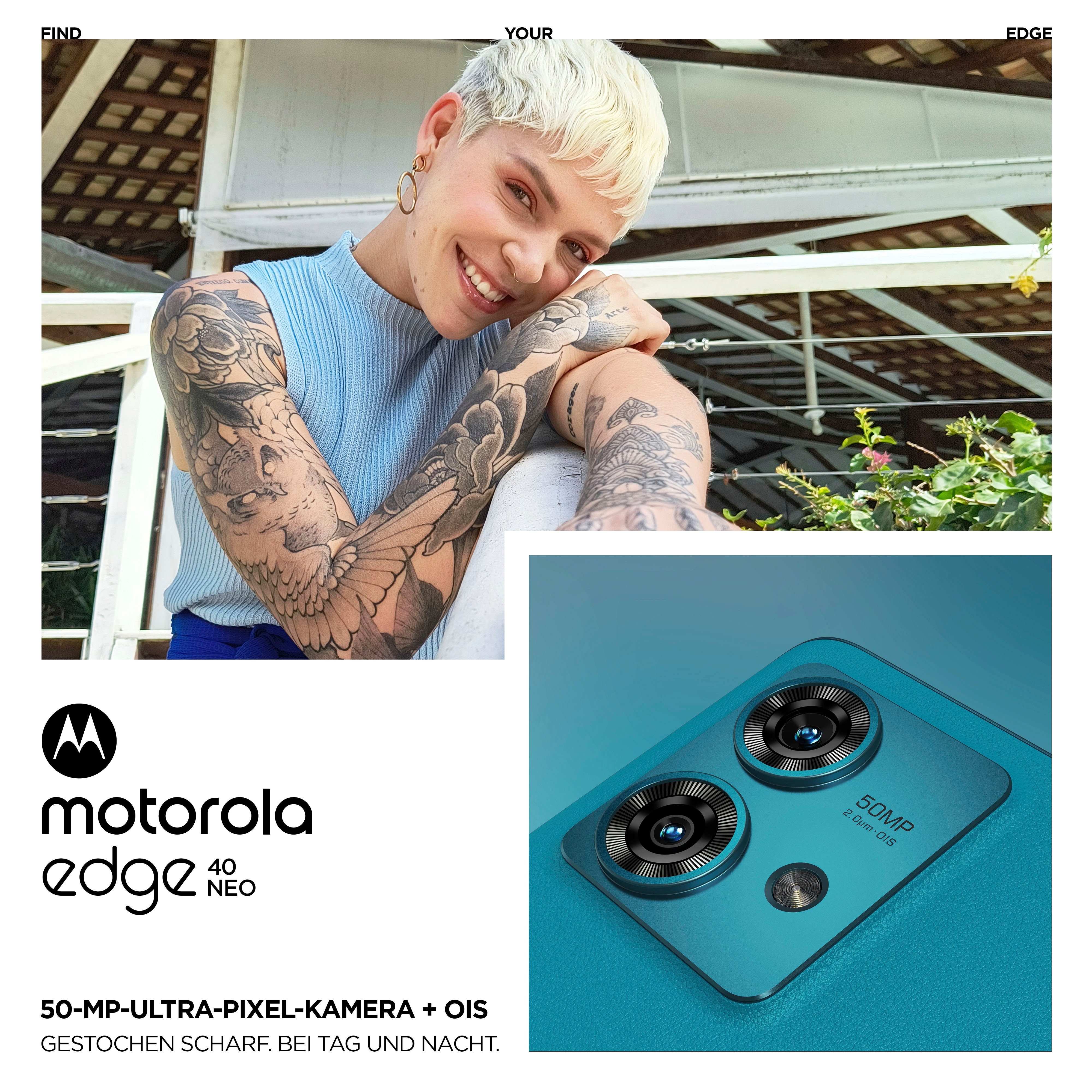 Motorola edge 40 neo, 256 GB Smartphone (16,64 cm/6,55 Zoll, 256 GB Speicherplatz, 50 MP Kamera)