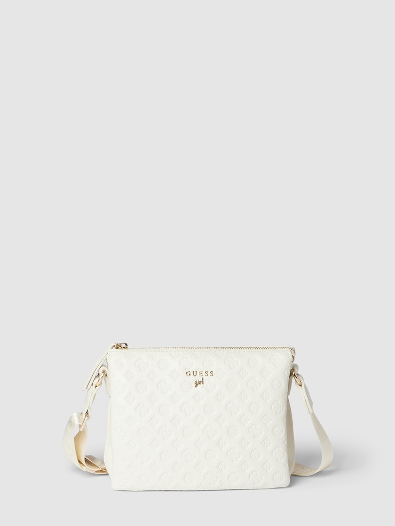 Crossbody Bag mit Label-Applikation in offwhite