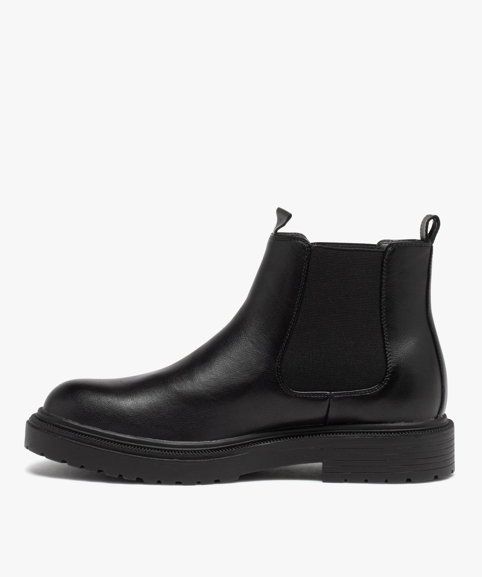 Boots Chelsea à épaisse semelle crantée homme noir | GEMO