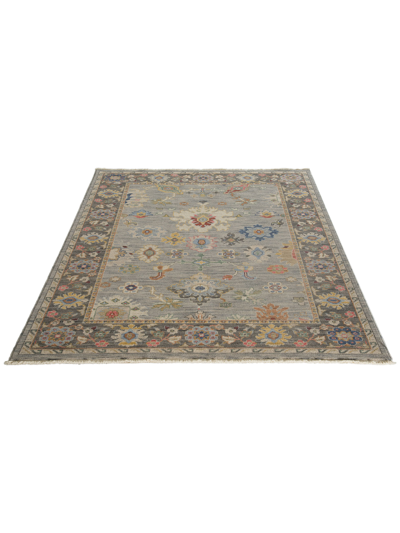 Badshahi Orient-Teppich, Grau