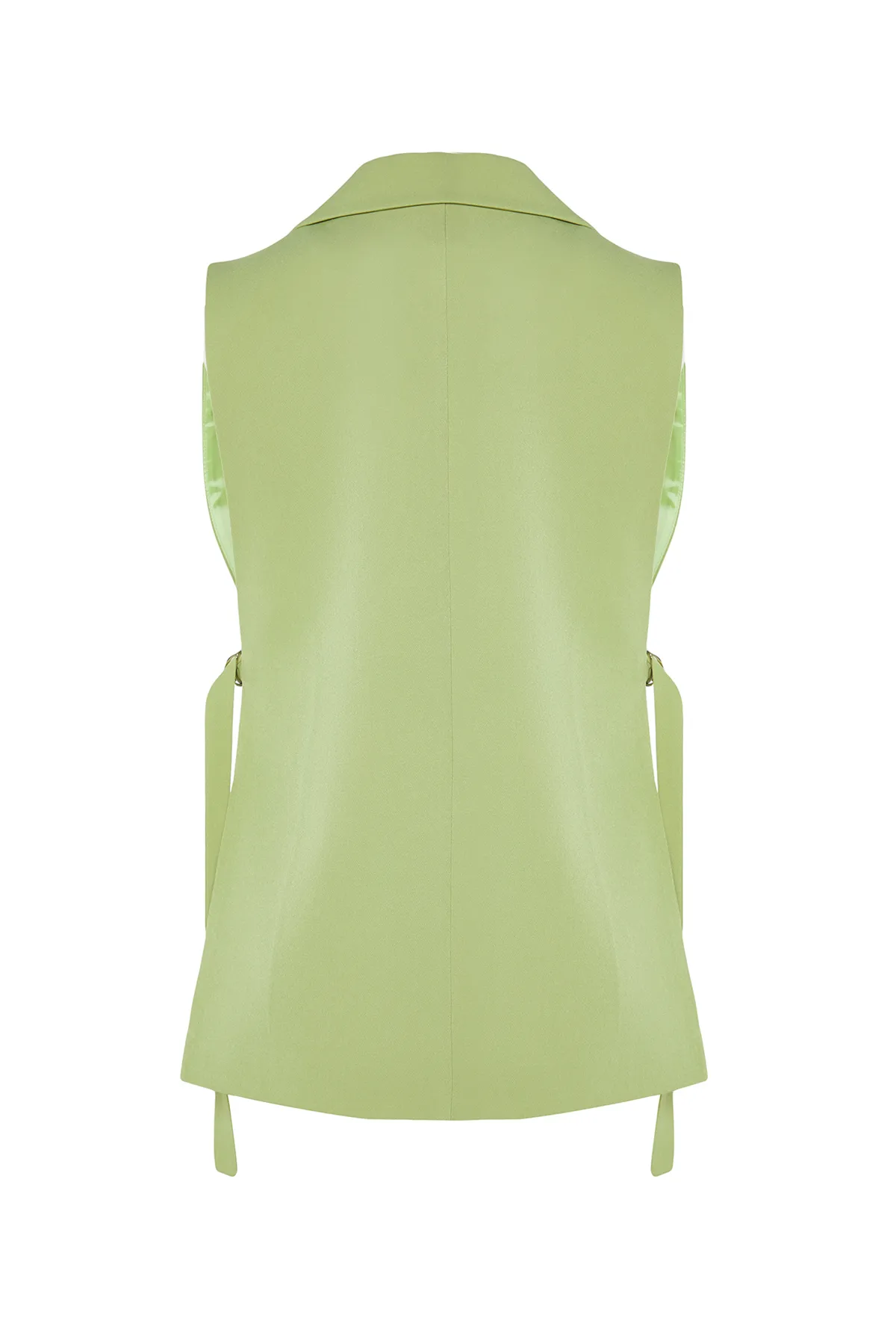 Trendyol Collection  Hellkhakifarbene, taillierte Webweste TWOAW23YE00032
