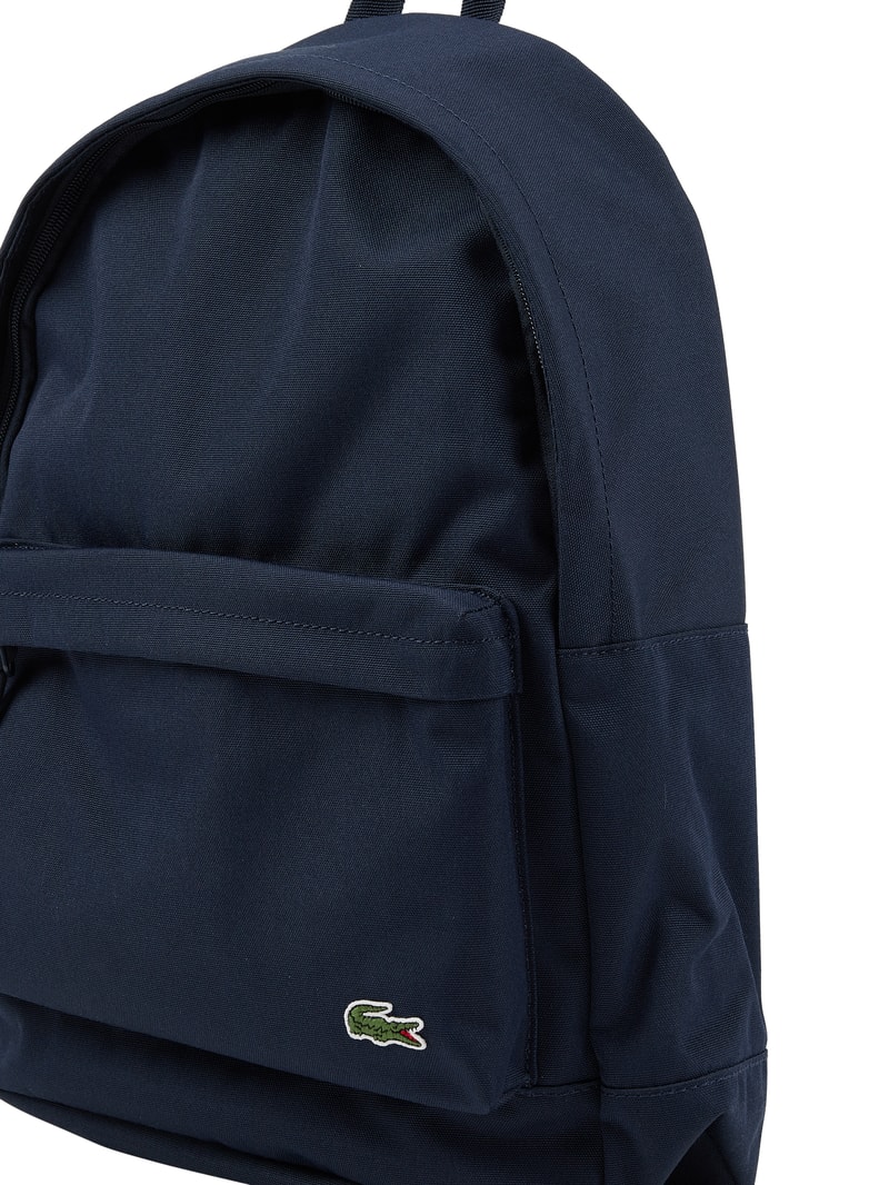 Rucksack mit Logo-Badge in marineblau