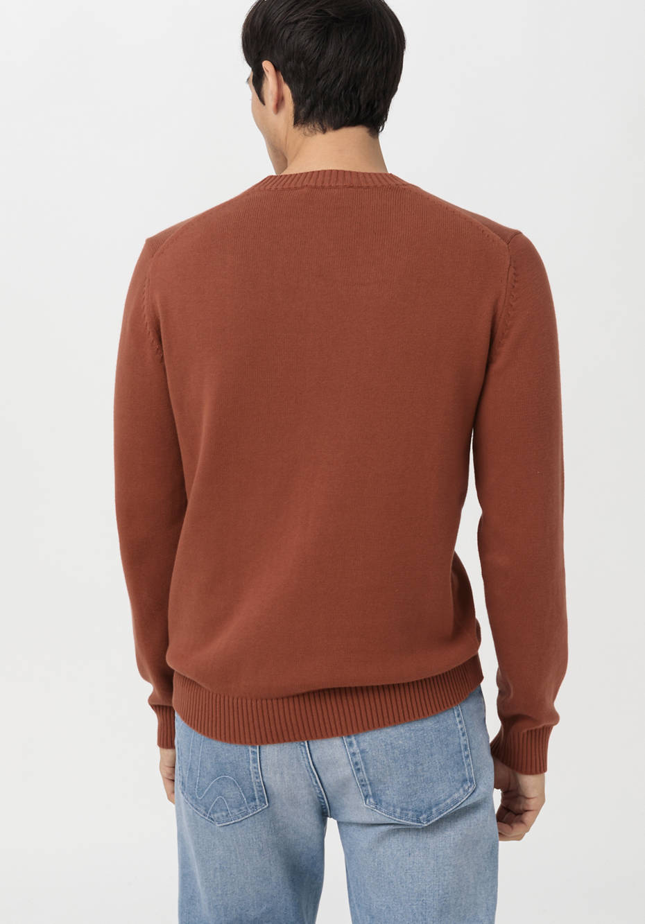 Rundhals-Pullover aus reiner Bio-Baumwolle