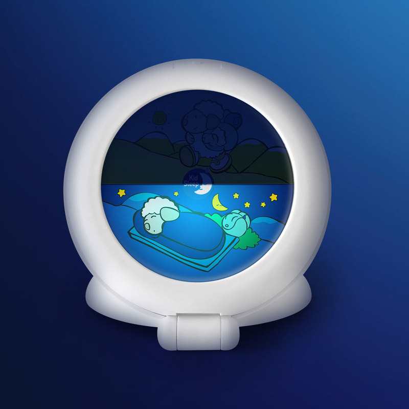 Veilleuse indicatrice de réveil nomade blanc Globe trotter Pabobo