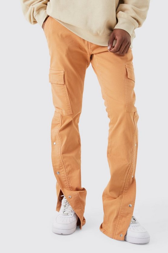 Skinny Cargo-Hose mit Druckknöpfen