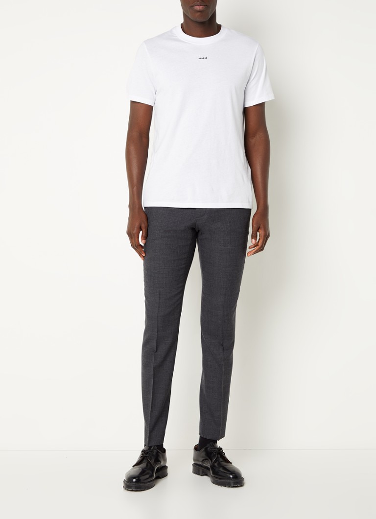 Pantaloni slim fit Sandro din lână elastică