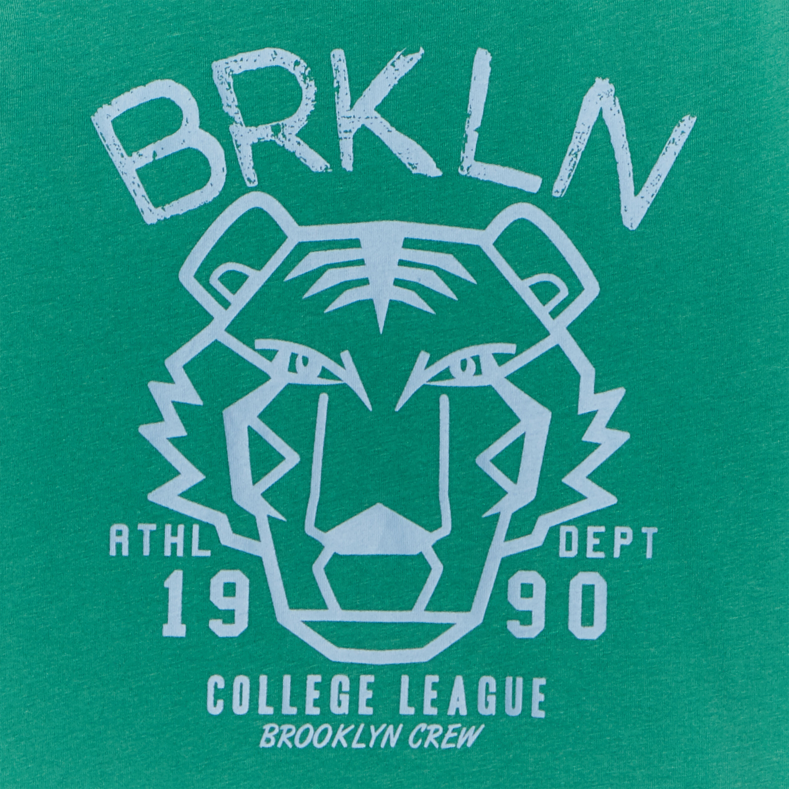 T-shirt droit manches longues coton vert émeraude garçon | La Halle