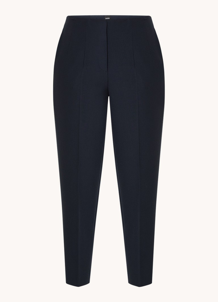 Calça cropped HUGO BOSS de cintura média e corte afunilado com bolsos laterais.