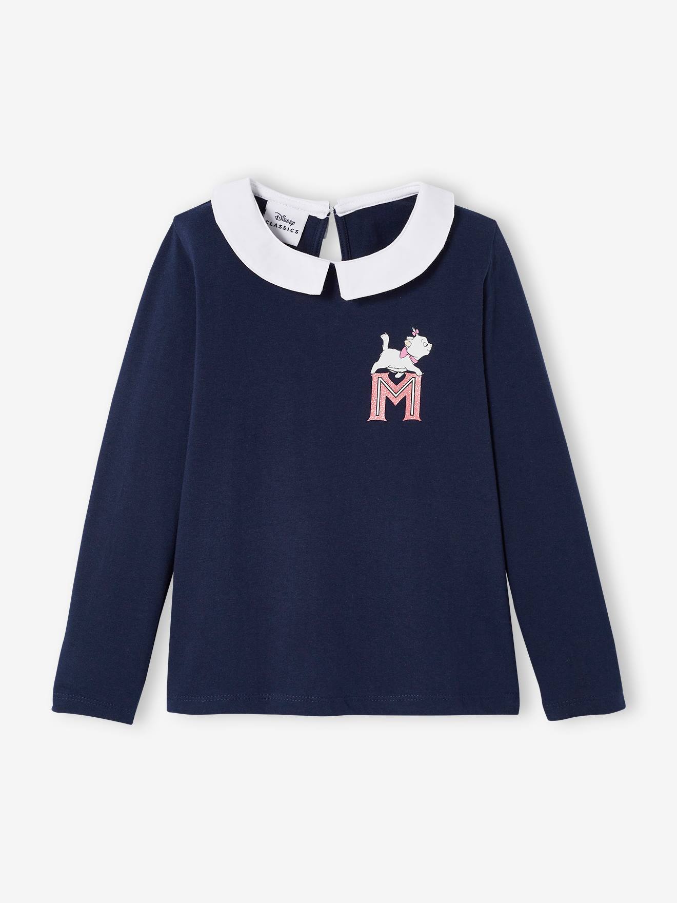 Disney Kinder Shirt mit Bubikragen Disney ARISTOCATS MARIE Oeko-Tex - marine