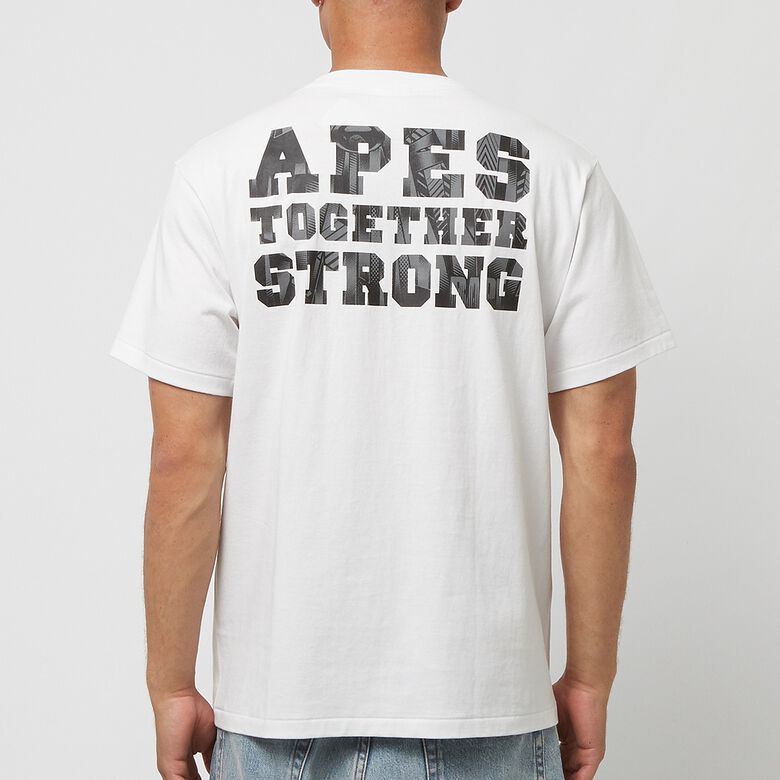A Bathing Ape Speed Racer College ATS Tee M white x black