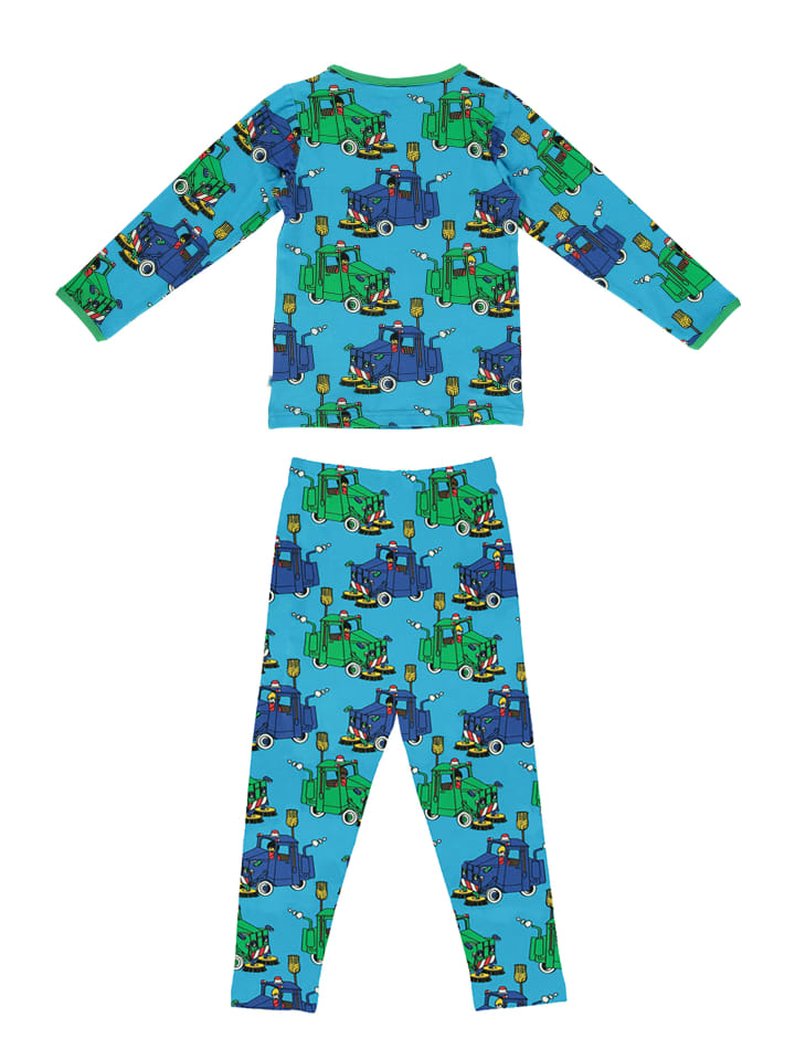 Småfolk Long Sleeves & Legging Set Kehrfahrzeug in ocean blue günstig kaufen