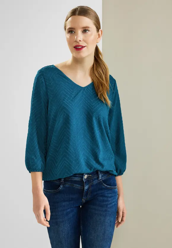 Street One Bluse mit Smokdetails
