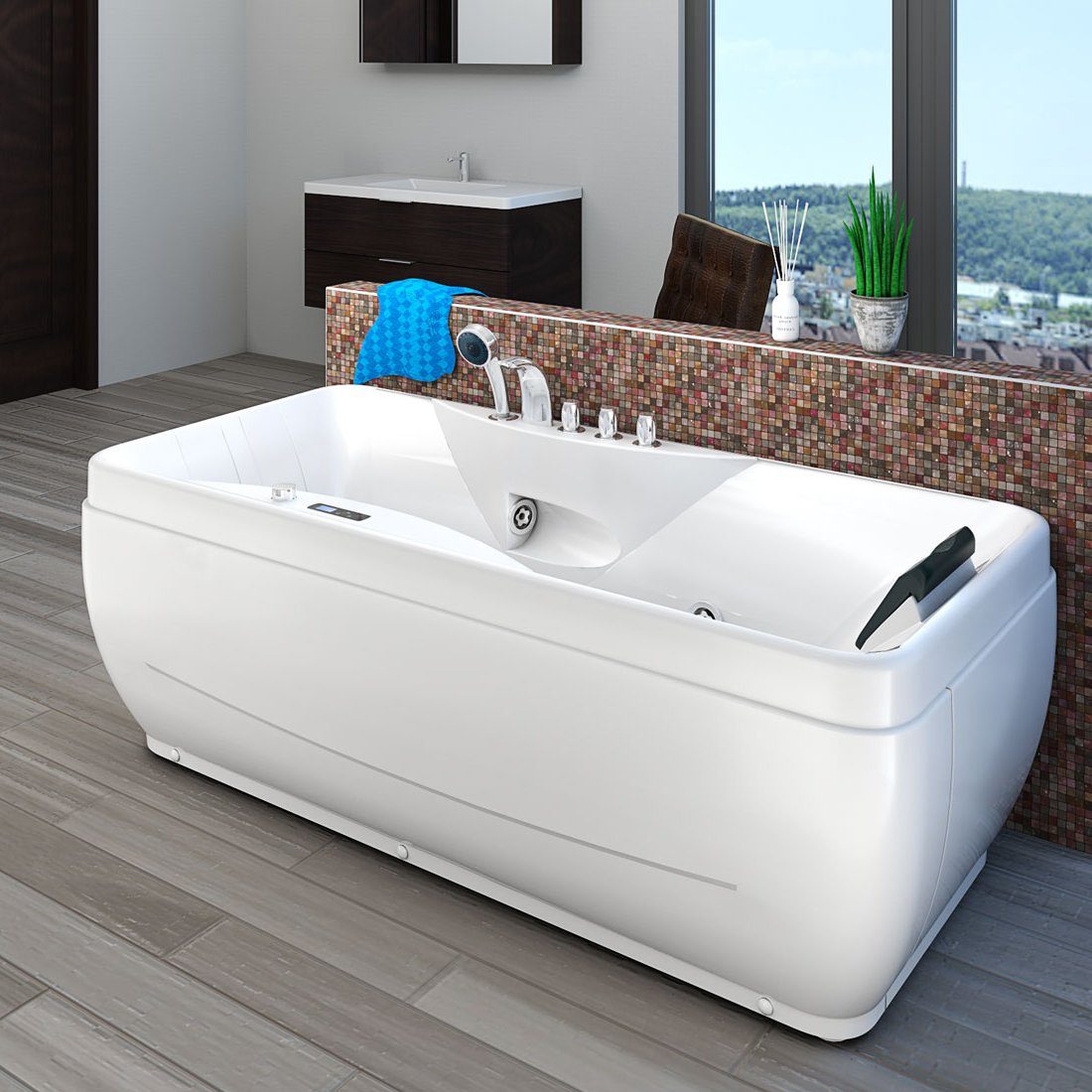 AcquaVapore Whirlpool-Badewanne Whirlpool Pool Badewanne Wanne W49H-PR 170x80cm