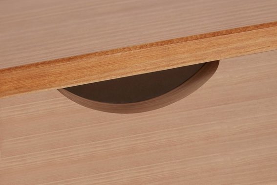 INOSIGN Schreibtisch Gava, aus massiven Kiefernholz, mit praktischen Griffmulden, Breite 140 cm