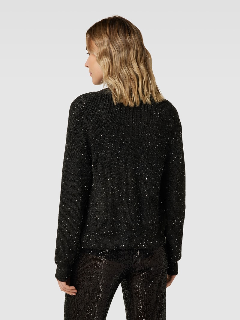 Cardigan mit Paillettenbesatz Modell 'ARCANGEL' in black