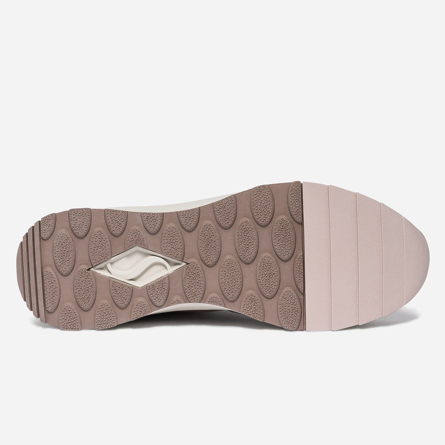 Tennis SKECHERS beige bi matière