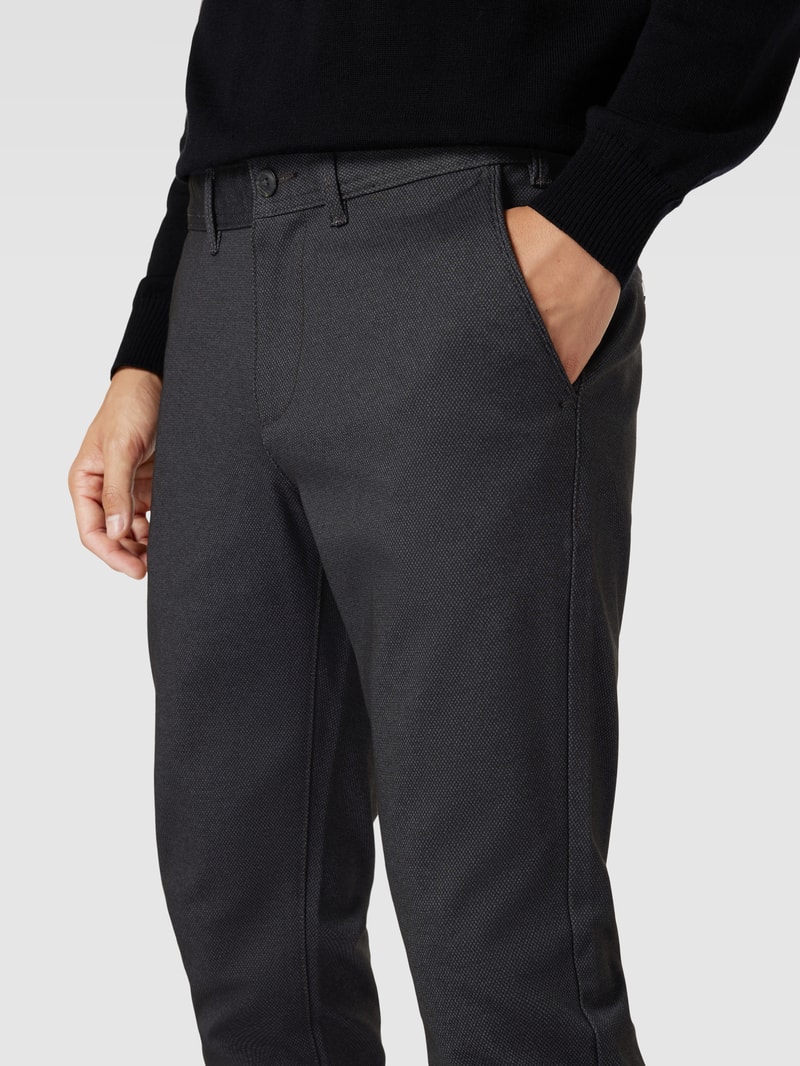 Chino mit französischen Eingrifftaschen in dunkelgrau