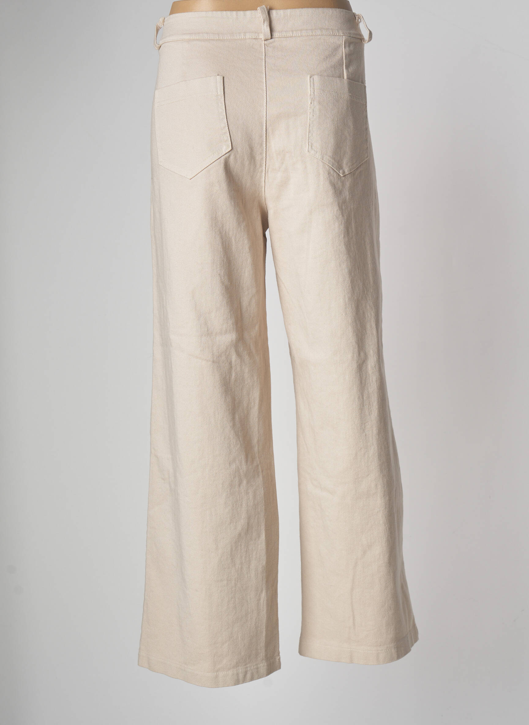 Garconne Jeans Coupe Large Femme couleur beige