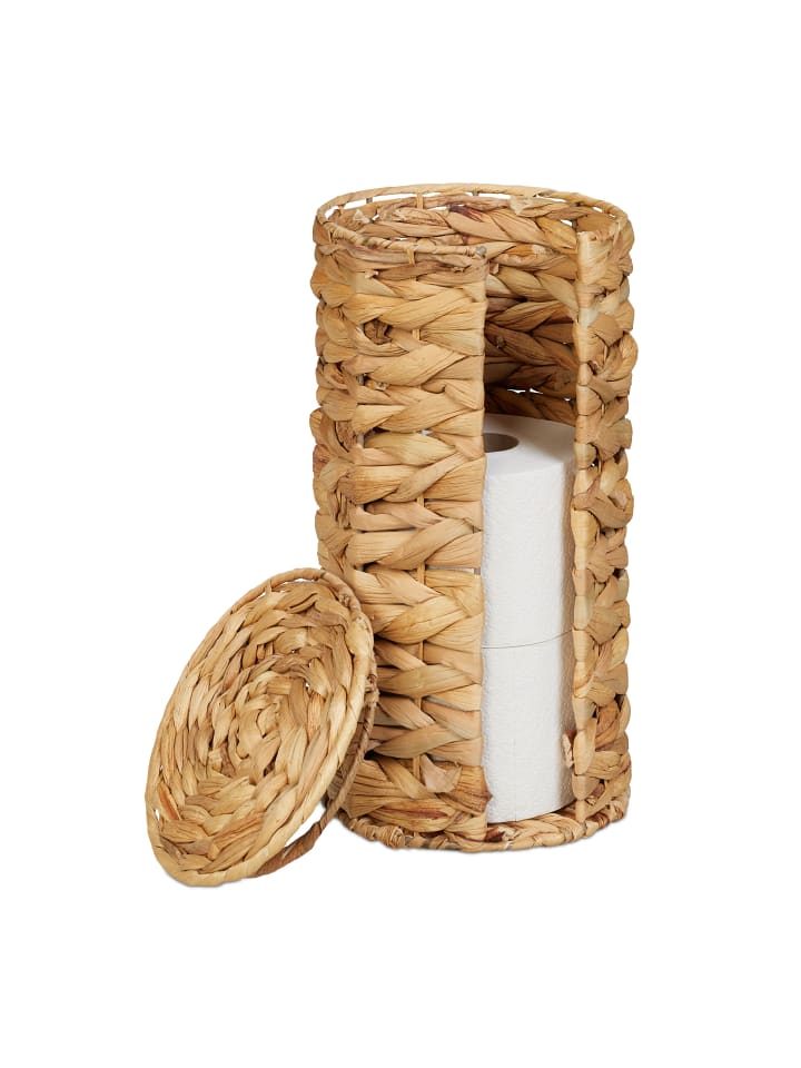 relaxdays Toilettenpapier Aufbewahrung in Natur - (H)34 x Ø 18 cm günstig kaufen onesize
