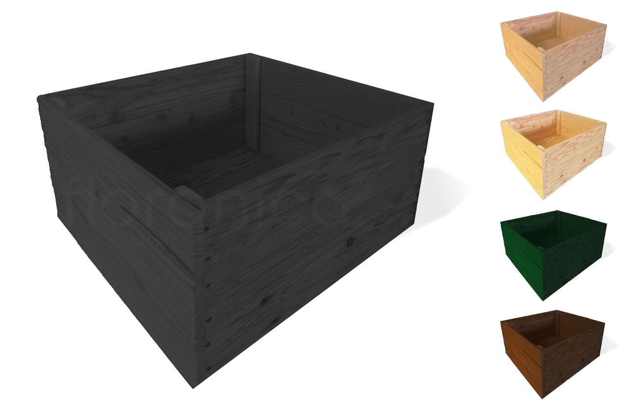 Pemicont Floranica Blumentopf aus Holz Kasten 50cm x 535cm x 285cm Anthrazit Imprägnierte Lärche Schutzhülle für Kräuter Blumen Haus- und Gartendekoration Innen- und Außeneinsatz EU-Produkt