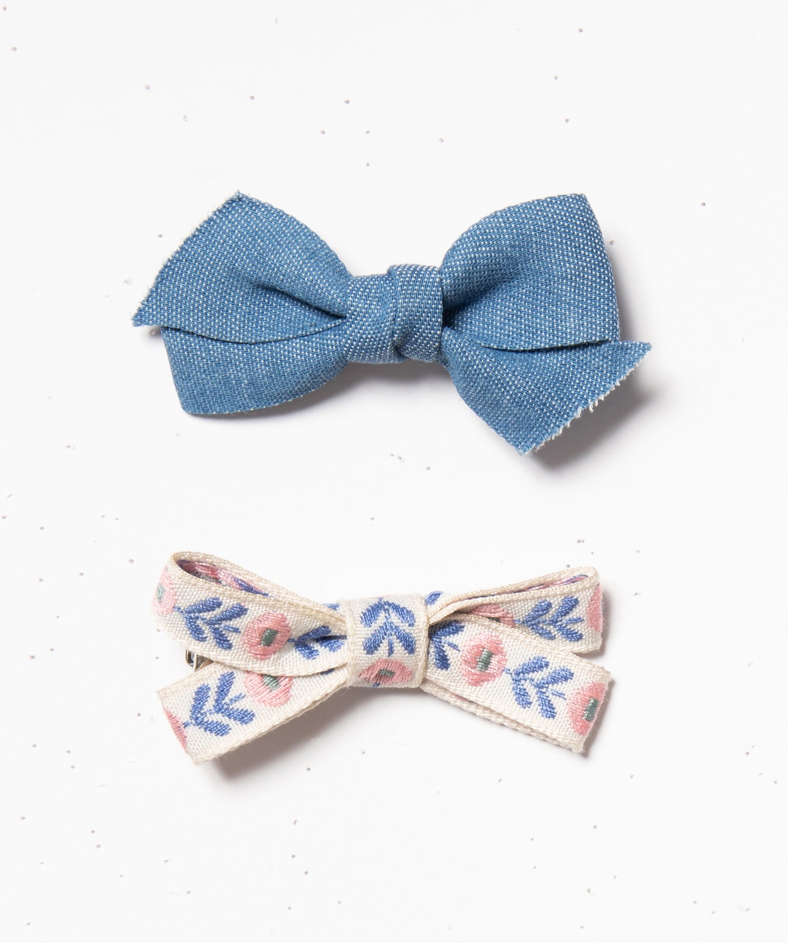Pinces crocodiles pour les cheveux avec noeud fille (lot de 2) bleu | GEMO