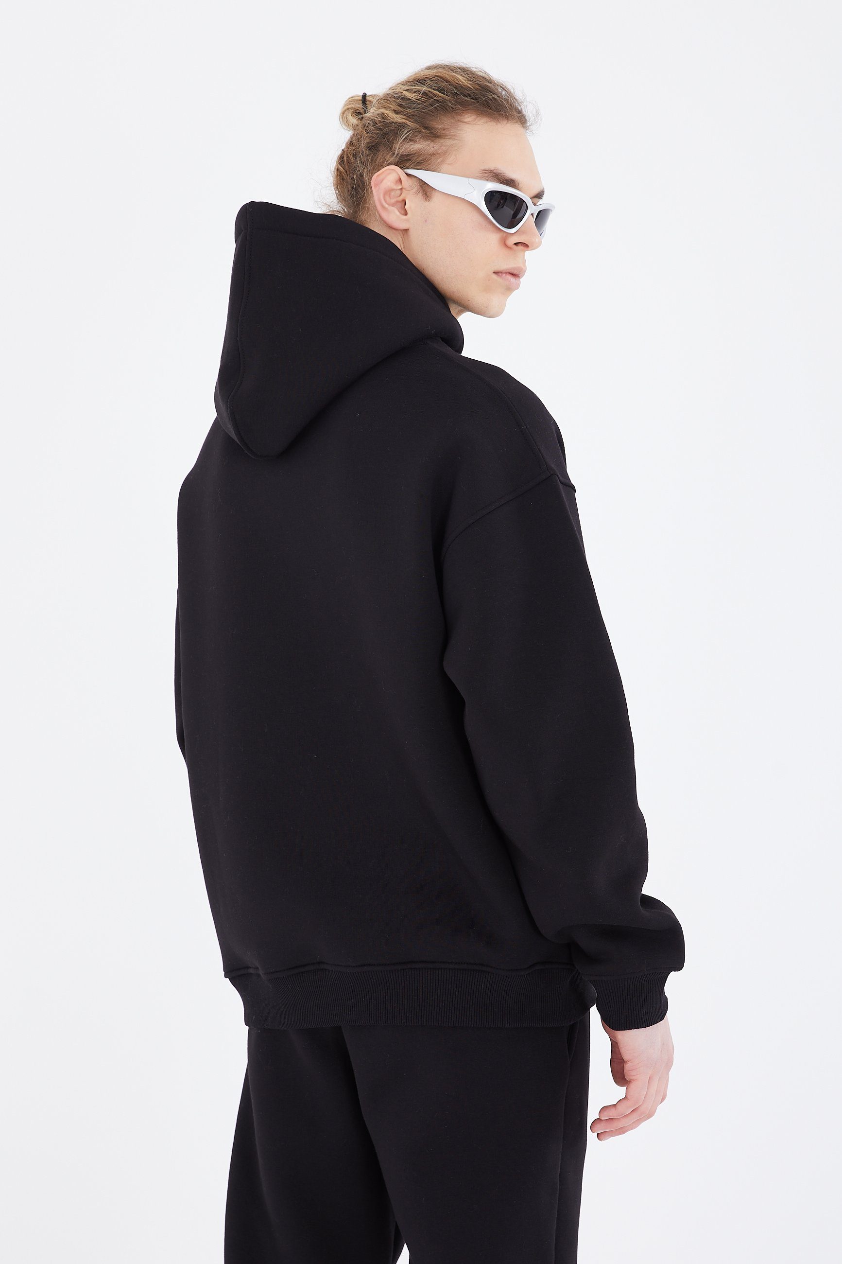 OSSY HOMER Hoodie Oversize Hoodie einfarbig Basic Baumwolle Kapuzenpullover 320gsm
