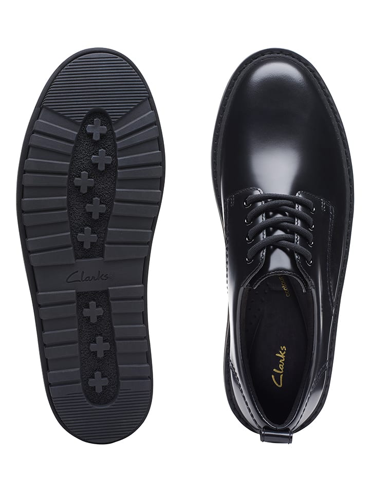 Clarks Leder-Schnürschuhe ''OriannaW Derby'' in Schwarz günstig kaufen