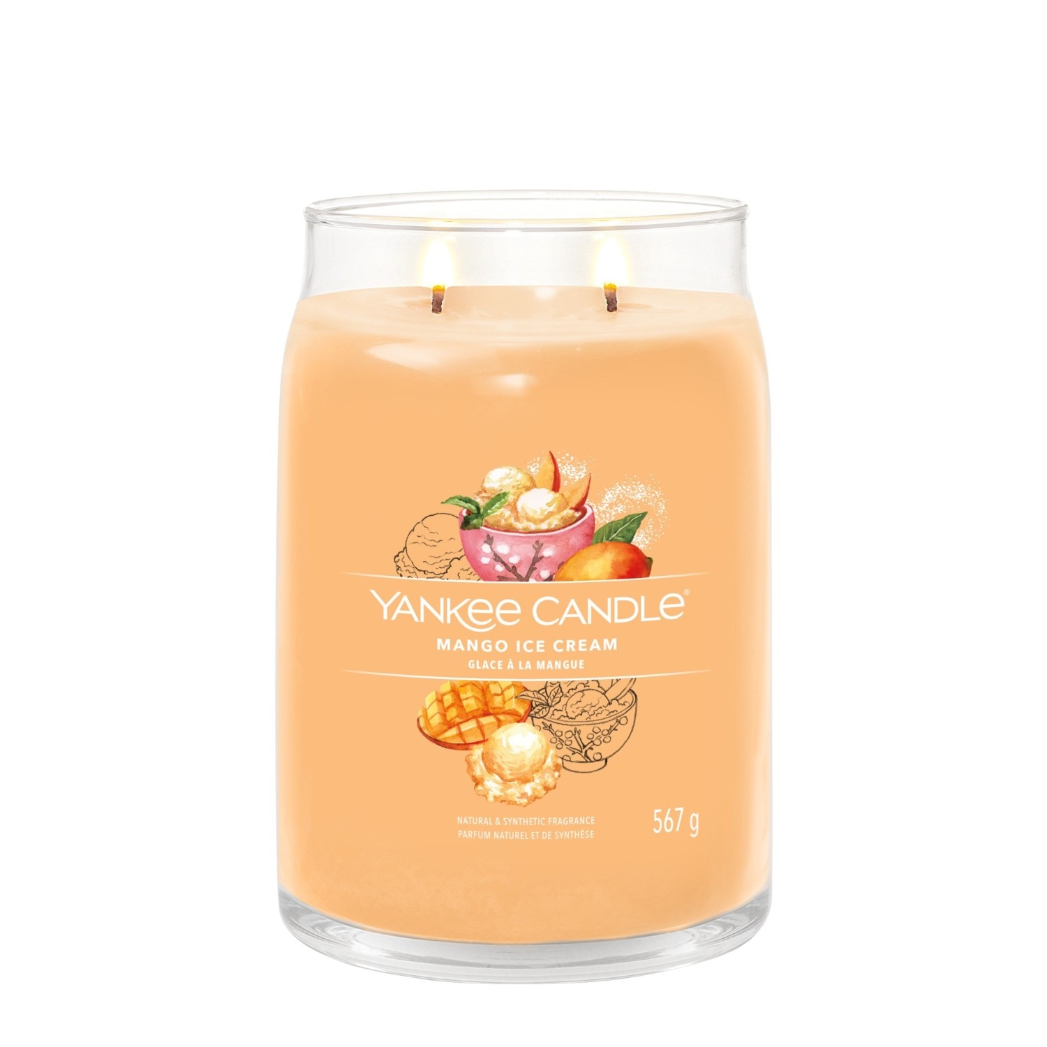 Świeca YANKEE CANDLE Duży słoik lodów mango