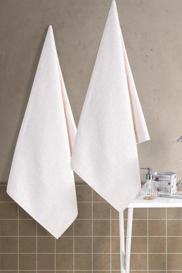 Zeynep Tekstil  royalblau | 70x140 cm 2-teiliges Badetuch-Set, 100% Baumwolle Handtuch-Set