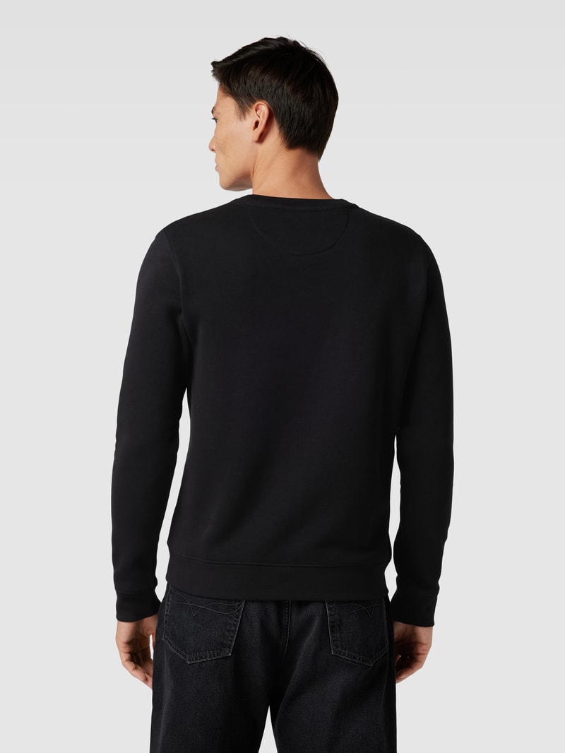 Sweatshirt mit Label-Detail Modell 'Nico' in schwarz