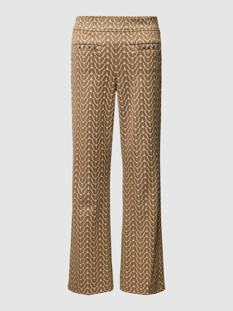 Flared Cut Stoffhose in verkürzter Passform Modell 'FAITH' in gold