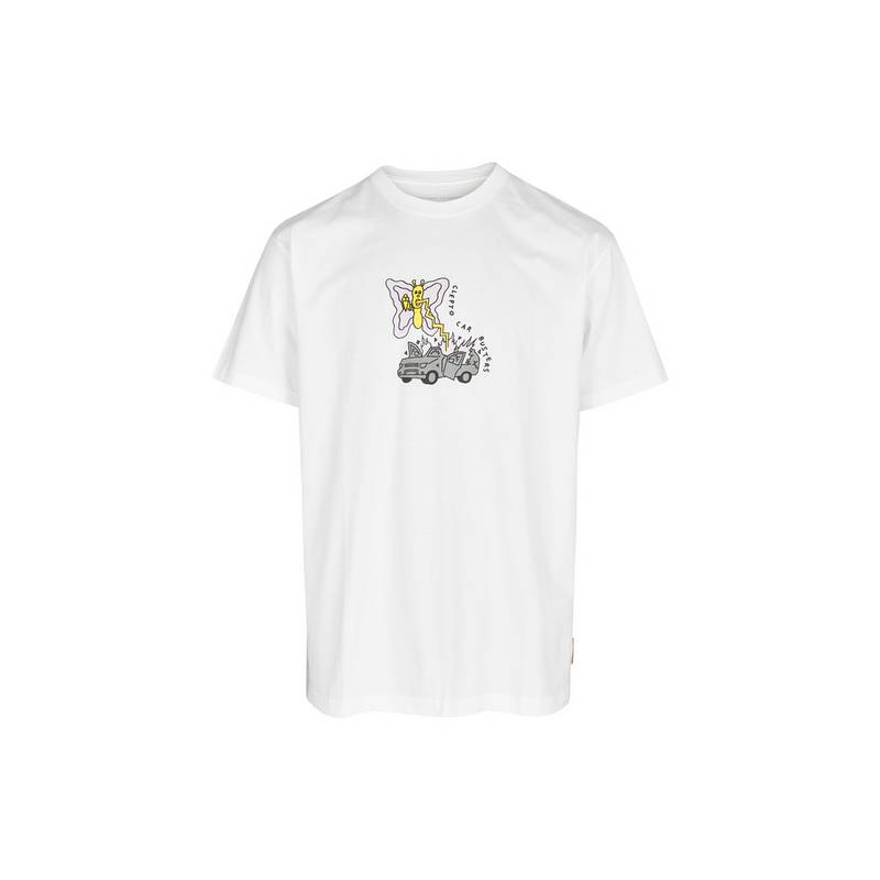 Cleptomanicx Butterfly Buster Printshirt Herren