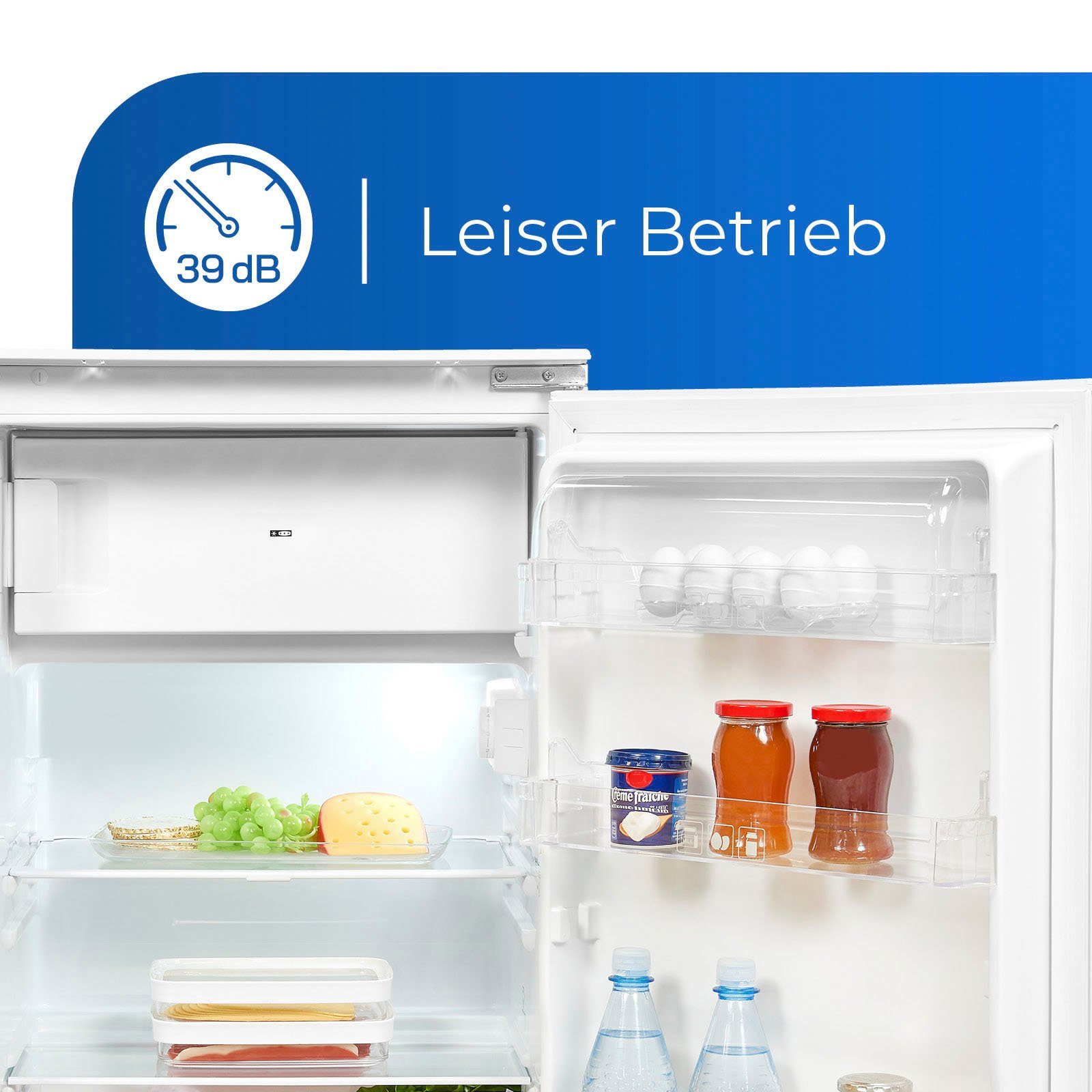 exquisit Einbaukühlschrank EKS131-4-E-040E, 88 cm hoch, 54 cm breit