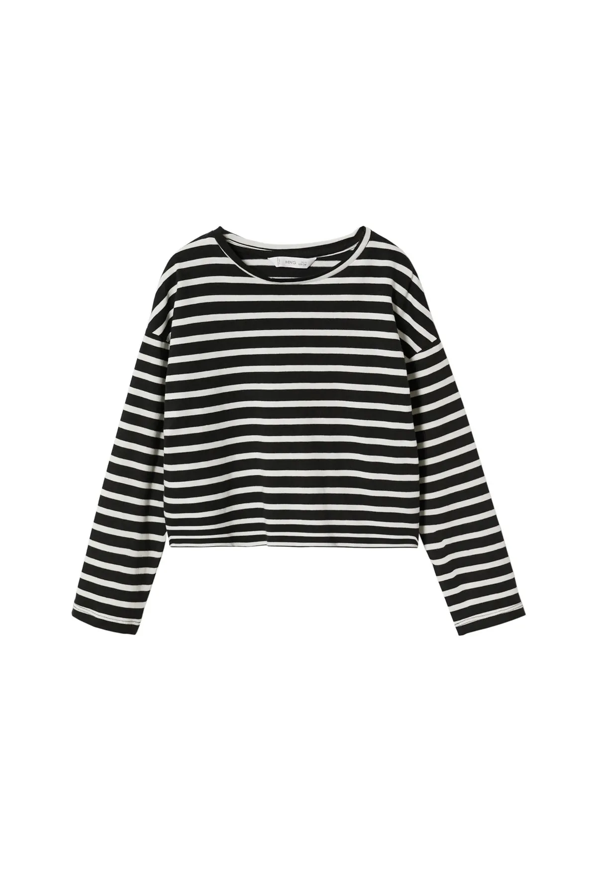 MANGO Kids  Schwarzes Damen-T-Shirt 37004394