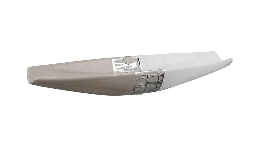 GILDE Deko-Schale Pico Ø34,5cm beige, weiß, silber