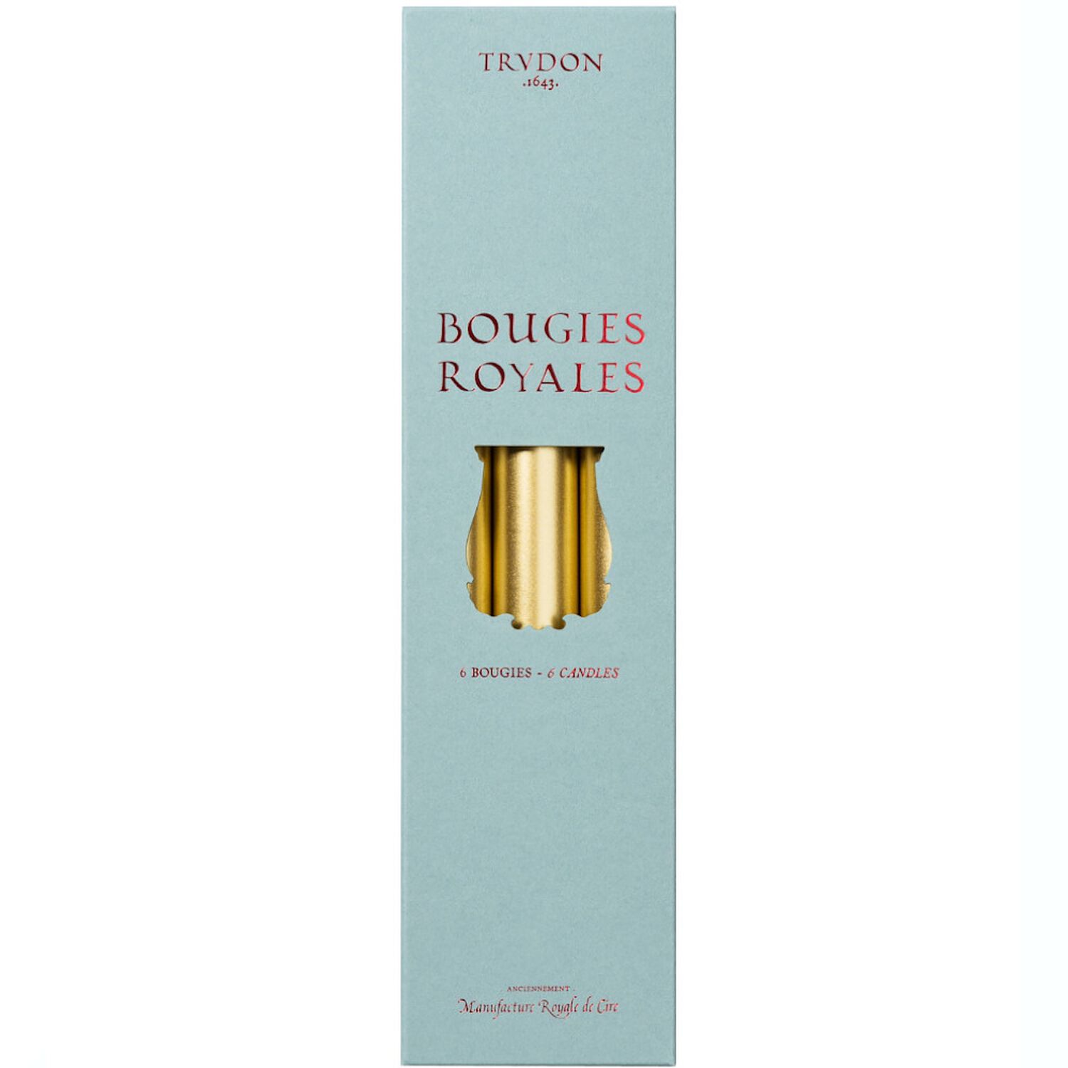 Trudon Bougies Royales Chandelles Or x6