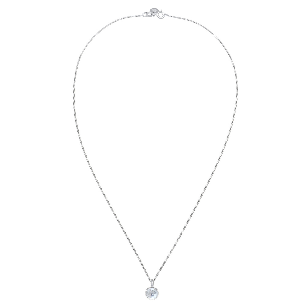Elli PREMIUM Elli PREMIUM Collier Pendentif Solitaire Femme Classique avec Pierre de Lune en A collier
