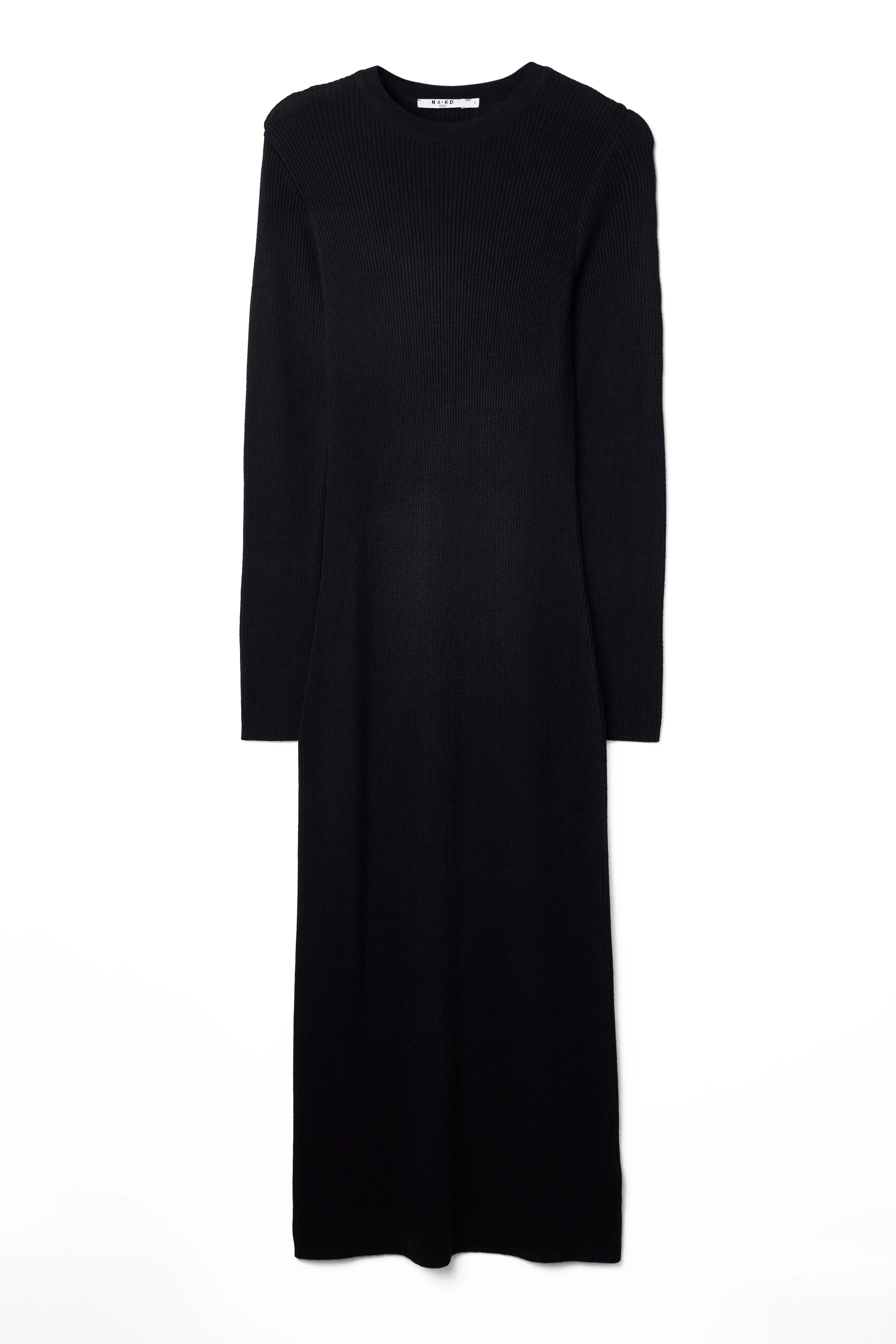 Geripptes Strick-Midikleid