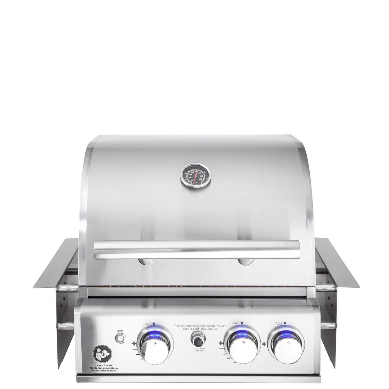 Allgrill TOP-Line CHEF S - BUILT-IN Variante - Edelstahl, 2 Brenner, Backburner und Air-System