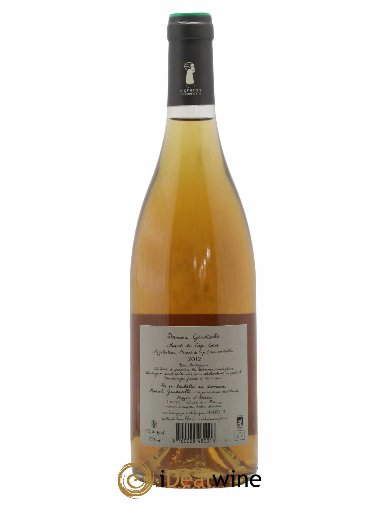 Muscat du Cap Corse Domaine Giudicelli 2012 - Lot de 1 Bouteille