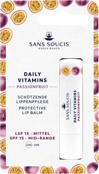 Sans Soucis Daily Vitamins Passionfruit schützende Lippenpflege LSF 15 Lippenbalsam