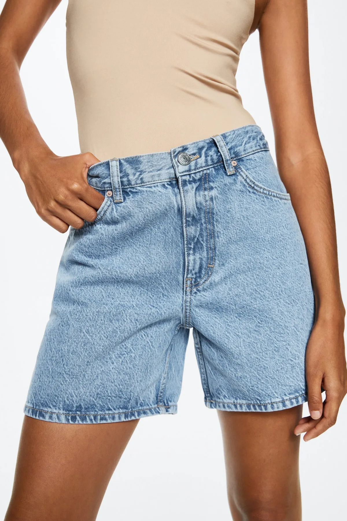 MANGO  Shorts - Blau - Mittlerer Bund