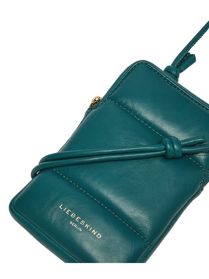 LIEBESKIND BERLIN Leder-Handytasche in Petrol - (B)11 x (H)18 x (T)1,5 cm günstig kaufen onesize