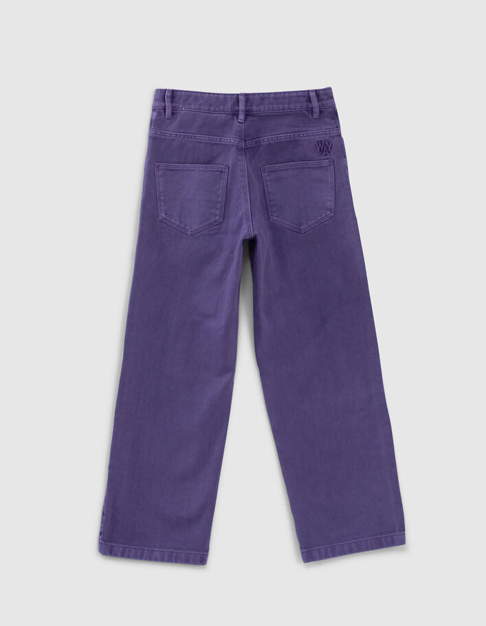 Jean WIDE LEG violet upcyclé fille