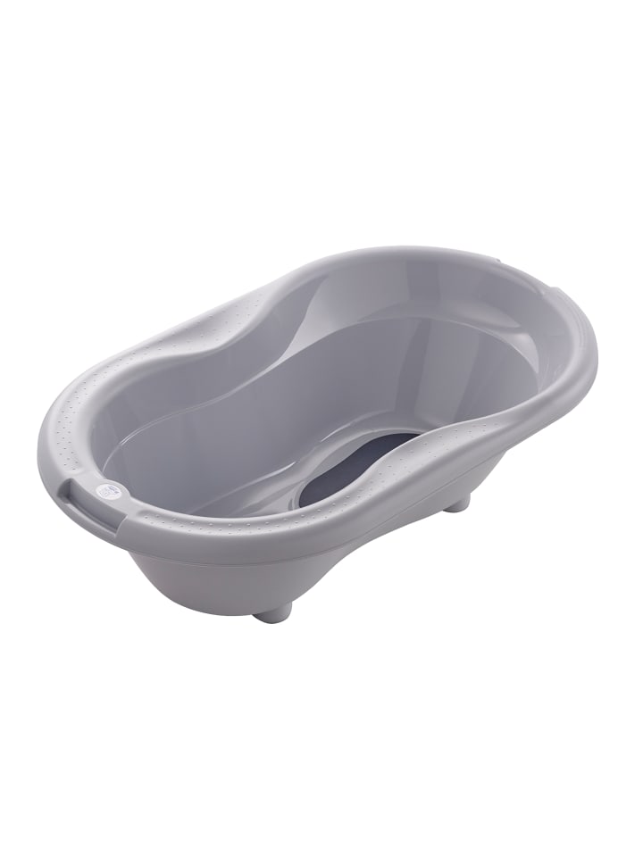 Rotho Babydesign Babybadewanne mit Antirutschmatte in der Innenseiten in stone grey günstig kaufen onesize
