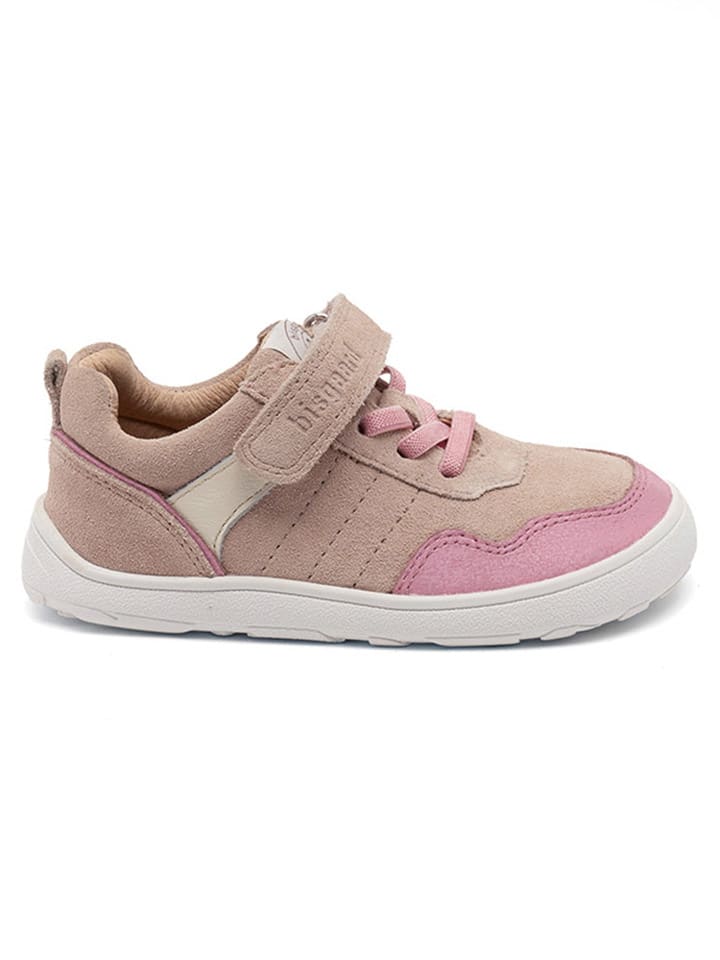 bisgaard Leder-Sneakers in Beige/ Rosa günstig kaufen
