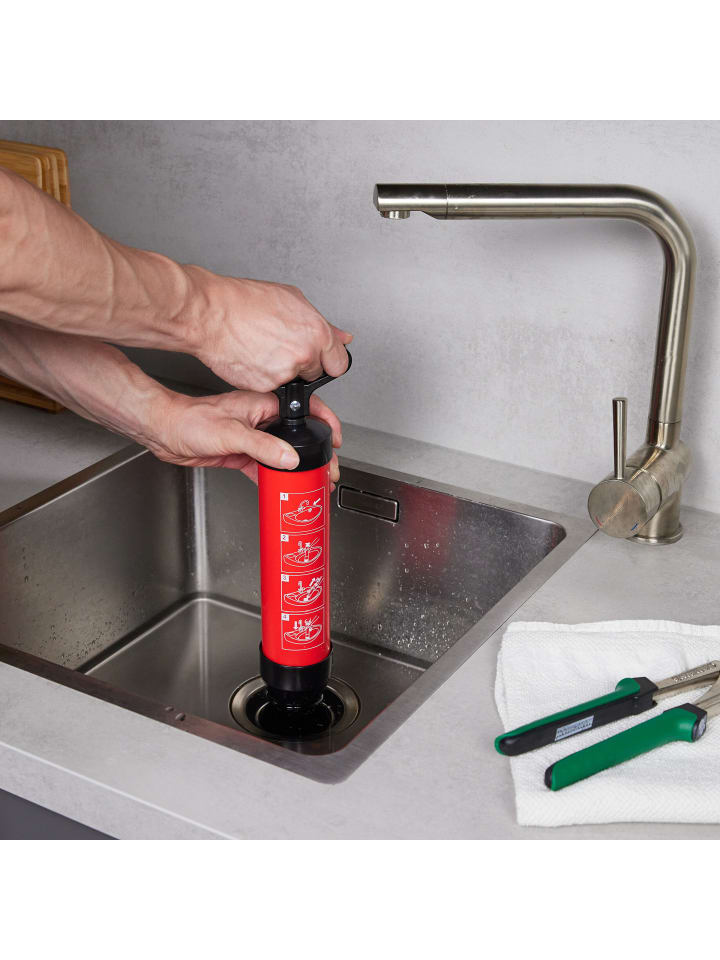 relaxdays Abflussreiniger Pumpe in Schwarz/ Rot günstig kaufen onesize